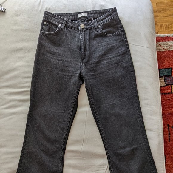 Sandro 38 Rudolphe Noir Flare Black High Rise - Picture 5 of 9